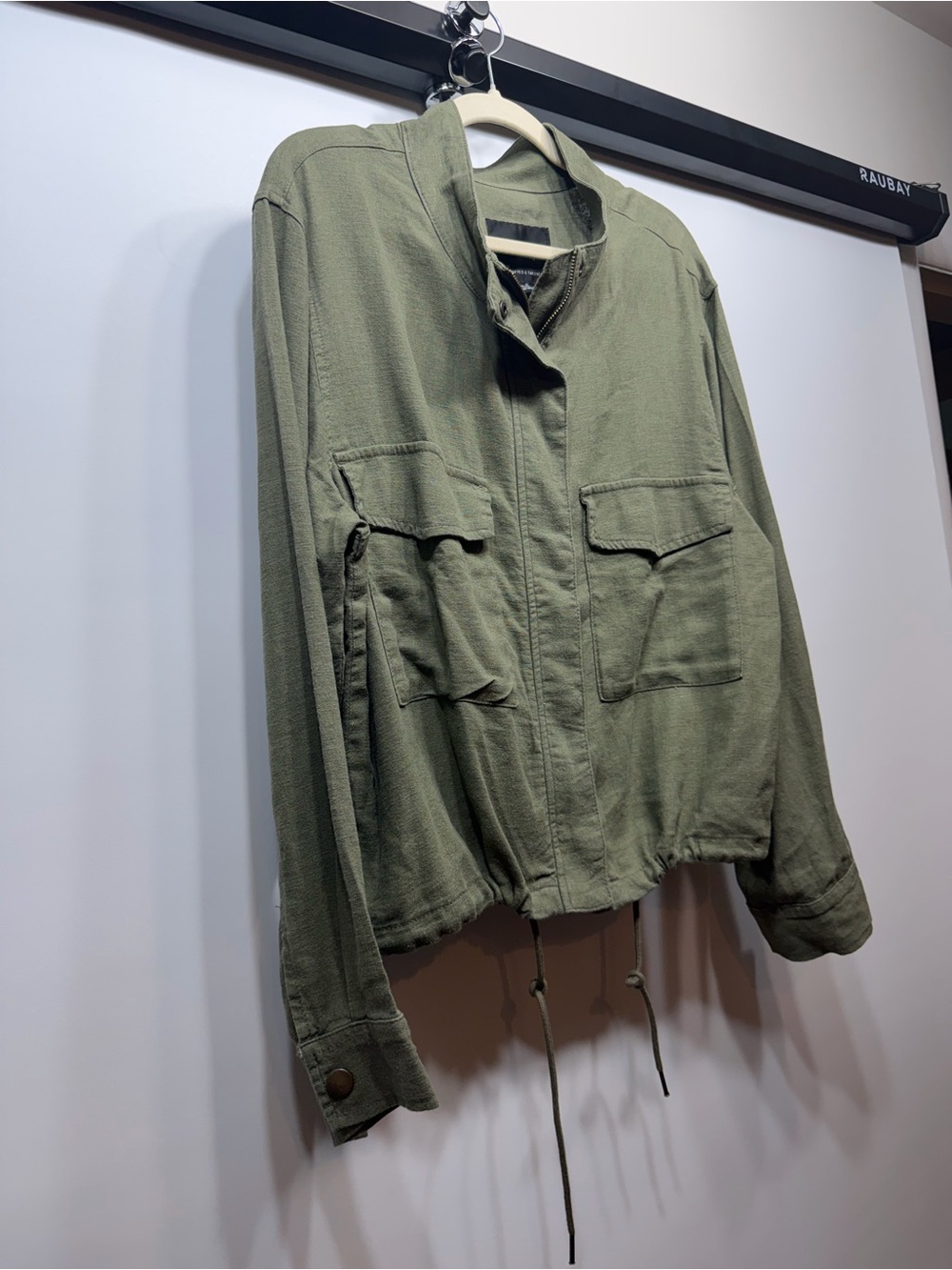 Sanctuary Armstrong Sage Green Linen Blend Utility Jacket XL NWT - Picture 4 of 13